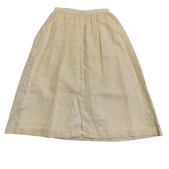 Vintage Gaytown Sportswear Toronto Linen/Polyester Skirt - Cream Size Medium - Picture 1 of 8